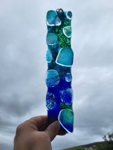 Load image into Gallery viewer, Blue/ Green chunky hanging by Flow Glass Orkney Islands