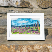 Load image into Gallery viewer, Ring of Brodgar fused glass oblong frame hand made by Flow Glass Orkney Islands Scotland