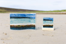Load image into Gallery viewer, Orkney Fused glass large wave and tea light holder hand made by Flow Glass Orkney Isles Scotland