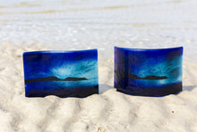 Load image into Gallery viewer, Hoy Fused Glass Large wave and Large Curve  hand made by Flow Glass Orkney Islands Scotland