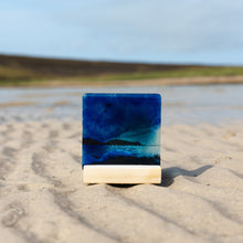 Load image into Gallery viewer, Hoy fused glass tea light holder hand made by Flow Glass Orkney Islands Scotland