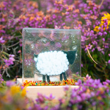Load image into Gallery viewer, Sheep fused glass tea light holder hand made by Flow Glass Orkney Islands Scotland