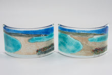 Load image into Gallery viewer, St Ninian's Isle small fused glass curve by Flow Glass Orkney Islands Scotland