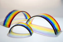 Load image into Gallery viewer, Large and Small Fuse Glass Rainbow Curve by Flow Glass, Orkney Islands, Scotland.
