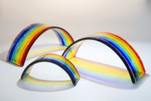 Load image into Gallery viewer, Large and Small Fuse Glass Rainbow Curve by Flow Glass, Orkney Islands, Scotland.