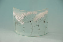 Load image into Gallery viewer, Cow Parsley fused glass small curve by Flow Glass Orkney Isles Scotland