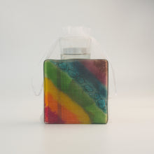 Load image into Gallery viewer, Rainbow bubble tea light holder by Flow Glass Orkney Islands Scotland