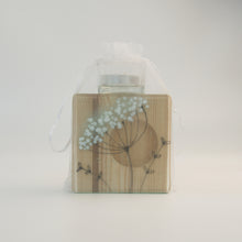 Load image into Gallery viewer, Cow Parsley Fused Glass tea light holder by Flow Glass Orkney Isles Scotland