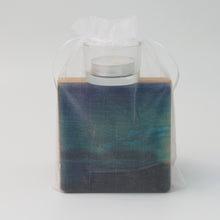 Load image into Gallery viewer, Hoy Fused Glass Tea Light holder hand made by Flow Glass Orkney Islands Scotland