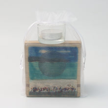 Load image into Gallery viewer, Orkney Fused Glass Tea Light Holder hand made by Flow Glass Orkney Islands Scotland