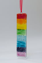 Load image into Gallery viewer, Long Rainbow bubble hanging by Flow Glass Orkney Islands Scotland