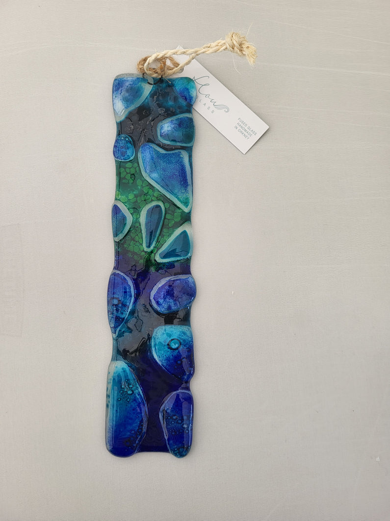Blue/ green chunky hanging by Flow Glass Orkney Islands
