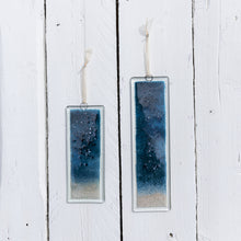 Load image into Gallery viewer, Ocean fused glass small and long hand made hanging by Flow Glass Orkney Islands Scotland
