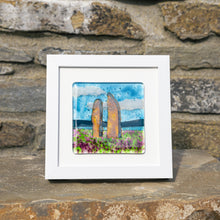 Load image into Gallery viewer, Ring of Brodgar fused glass small frame hand made by Flow Glass Orkney Islands Scotland
