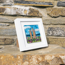 Load image into Gallery viewer, Ring of Brodgar fused glass small frame hand made by Flow Glass Orkney Islands Scotland
