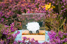 Load image into Gallery viewer, Sheep fused glass tea light holder hand made by Flow Glass Orkney Islands Scotland 
