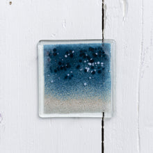 Load image into Gallery viewer, Ocean fused glass coaster handmade by Flow Glass Orkney Isles Scotland 
