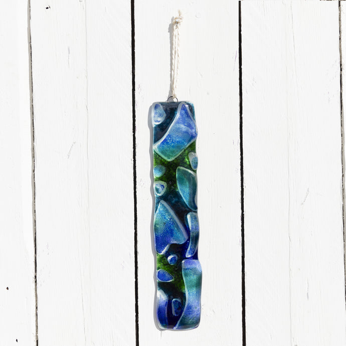 Blue/ green chunky hanging by Flow Glass Orkney Islands