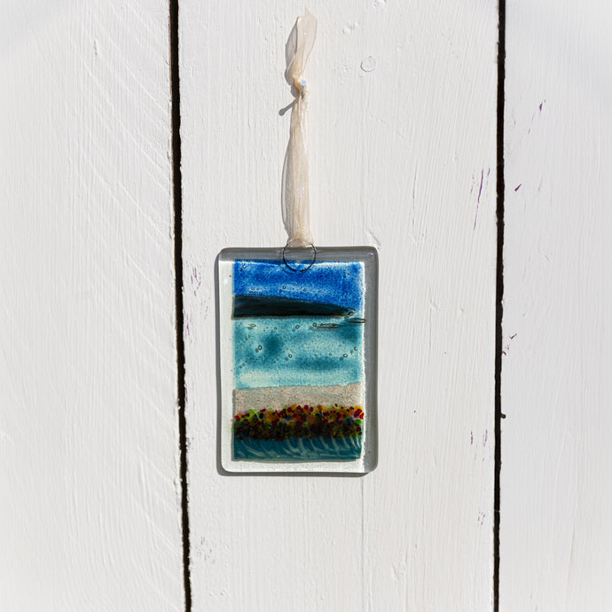 Orkney Fused Glass Small Hanging hand made by Flow Glass Orkney Islands Scotland