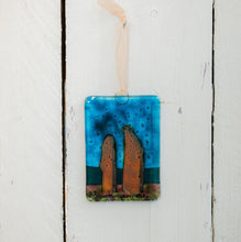 Load image into Gallery viewer, Ring of Brodgar fused glass small hanging hand made by Flow Glass Orkney Islands Scotland 
