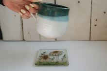 Load image into Gallery viewer, Golden Daisy fused glass coaster hand made by Flow Glass Kirkwall Orkney Islands Scotland 
