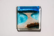 Load image into Gallery viewer, Fused Glass St Ninian's coaster hand made by Flow Glass Kirkwall Orkney Islands Scotland
