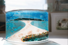 Load image into Gallery viewer, St Ninian's large curve, hand made by Flow Glass Kirkwall Orkney Islands Scotland
