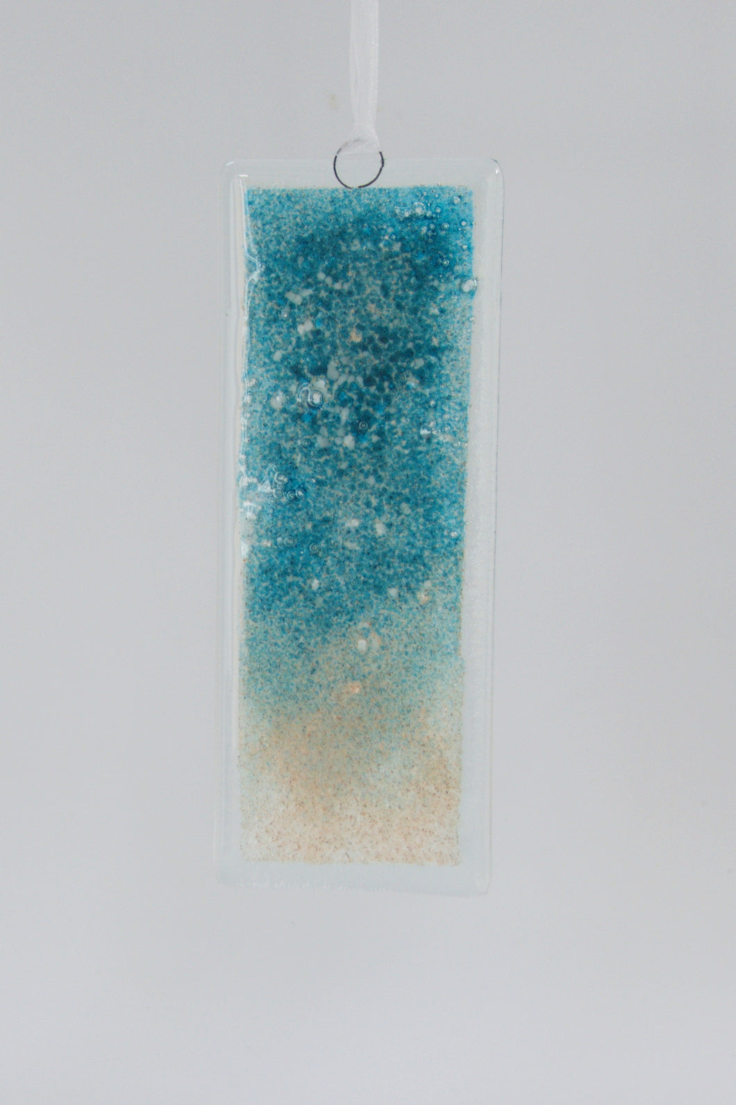 Small Ocean Fused glass hanging by Flow Glass Orkney Islands Scotland