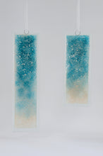 Load image into Gallery viewer, Small and Long Ocean Fused Glass hanging by Flow Glass Orkney Islands Scotland
