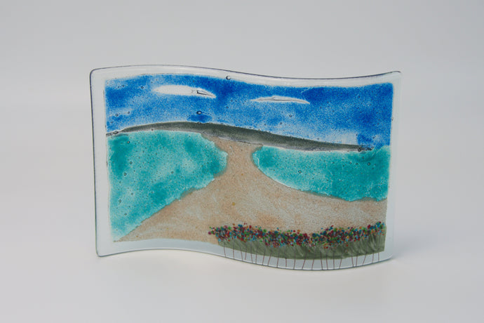 St Ninian's Isle Fused Glass Wave by Flow Glass Orkney Islands Scotland