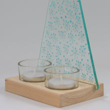 Load image into Gallery viewer, Christmas Tree Tea Light Holder Snowflake Large by Flow Glass Orkney Islands Scotland
