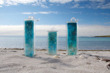 Load image into Gallery viewer, Small and Large Ocean hangings at the Beach by Flow Glass Orkney Islands Scotland
