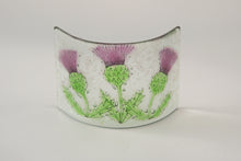 Load image into Gallery viewer, Thistle small fused glass curve by Flow Glass Orkney Islands Scotland
