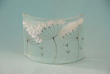 Load image into Gallery viewer, Cow Parsley fused glass small curve by Flow Glass Orkney Isles Scotland
