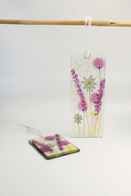 Load image into Gallery viewer, Daisy pink small and long fused glass hangings by Flow Glass Orkney Isles Scotland 
