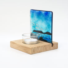 Load image into Gallery viewer, Hoy fused glass tea light holder by Flow Glass Orkney Islands Scotland
