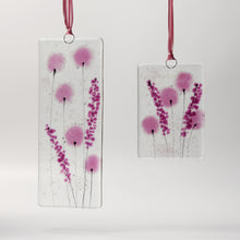Load image into Gallery viewer, Long and small lavender hangings by Flow Glass Orkney Islands Scotland
