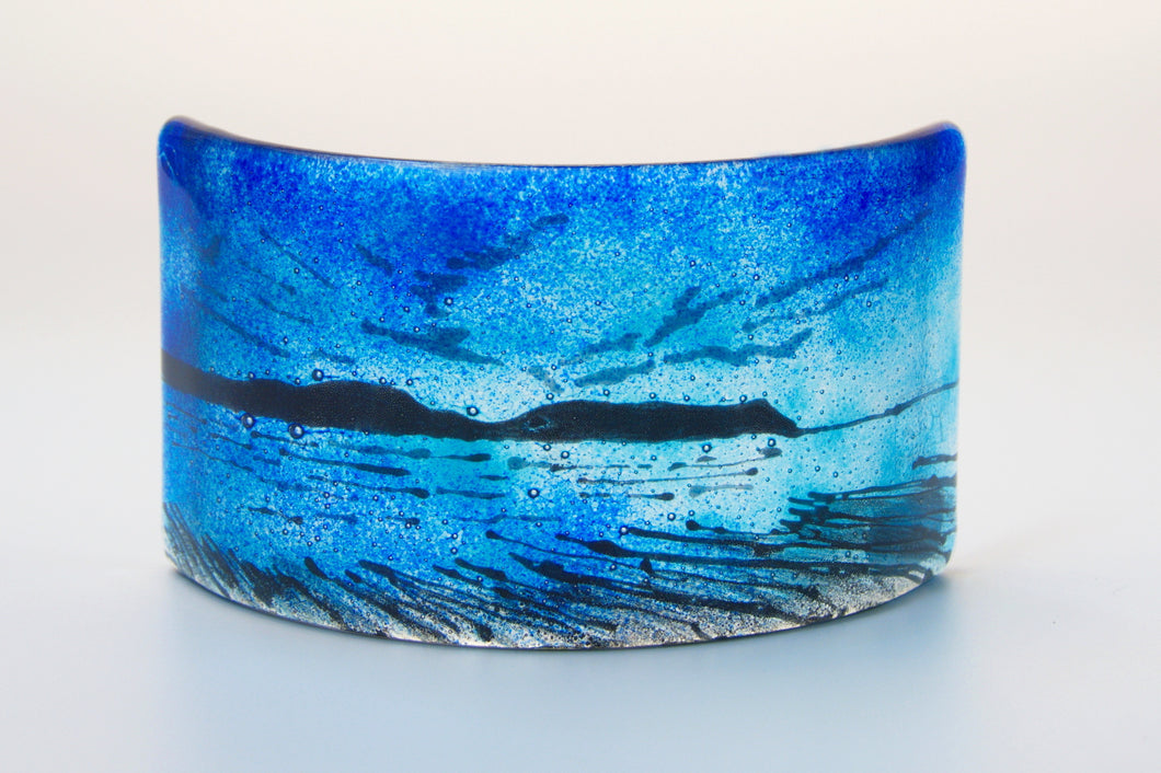 Hoy Fused glass small curve by Flow Glass Orkney Isles Scotland