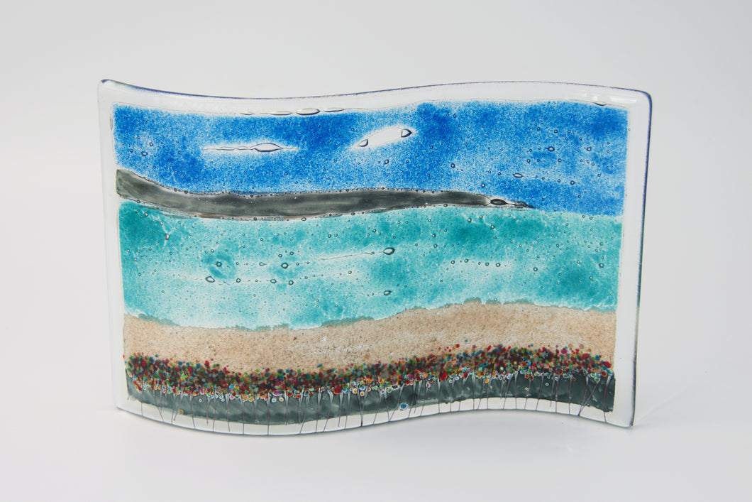 Orkney Fused Glass wave by Flow Glass Orkney Islands Scotland