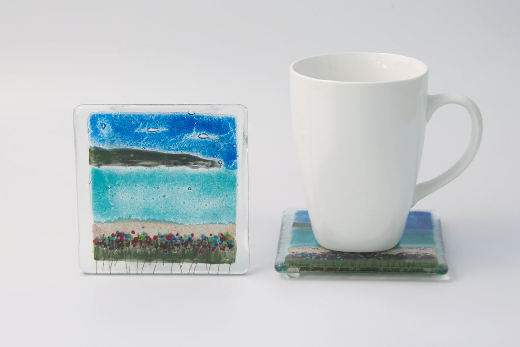 Orkney Fused Glass coaster by Flow Glass Orkney Islands Scotland